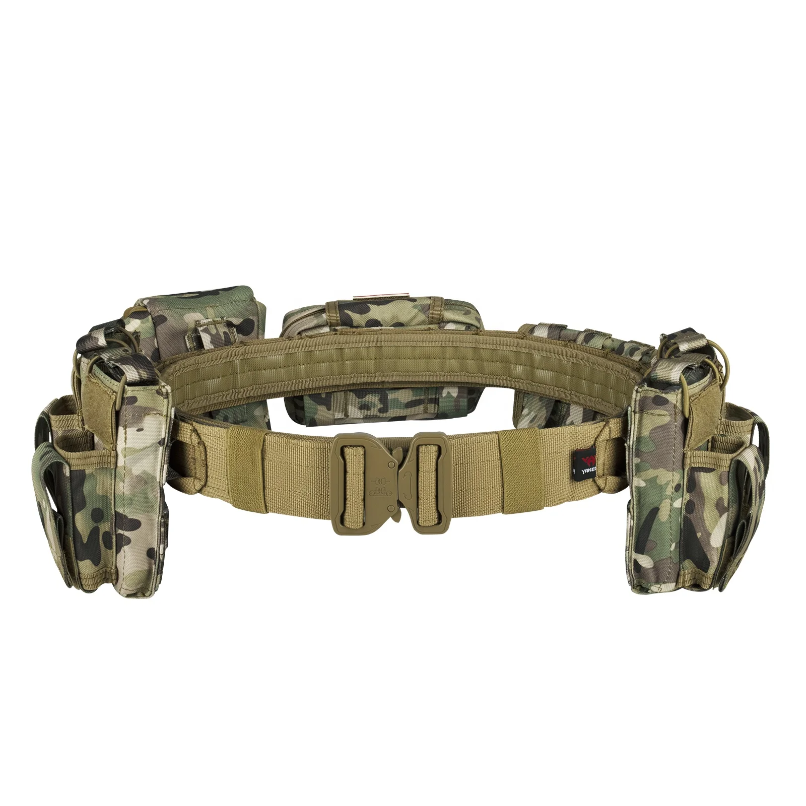 Wholesale Yakeda Tactical Belts Training Adjustable Waist Camouflage Molle Tactical Belt Buckle With Mag Pouch