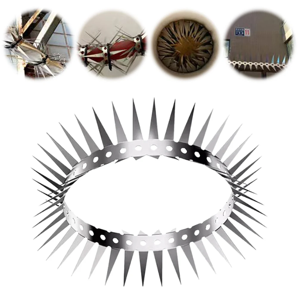 

Bird Spikes Stainless Steel Bird Deterrent Spikes with Gloves Anti Pigeon Anti-bird Squirrel Garden Fences for Garden Lawn Pipe