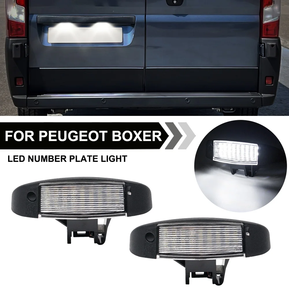 

LED Lamps For Peugeot Boxer Fiat Ducato License Plate Lights 2PCS Number Plate Lamp For Citroen Jumper Jumper Relay