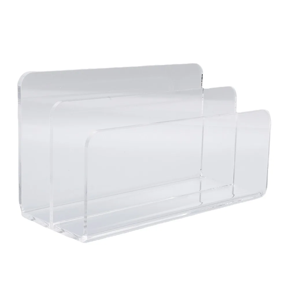 Clear Transparent Mail Sorter Acrylic 17.5x7.5x9.5cm Mail File Organizer Desktop Letter Holder School Use