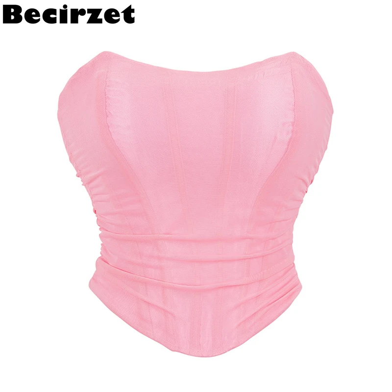 

Becirzet женский корсет, укороченные топы, нижнее белье, формирователь тела, короткий корсет для туловища, дышащая сетка, бюстье без рукавов, Overbust