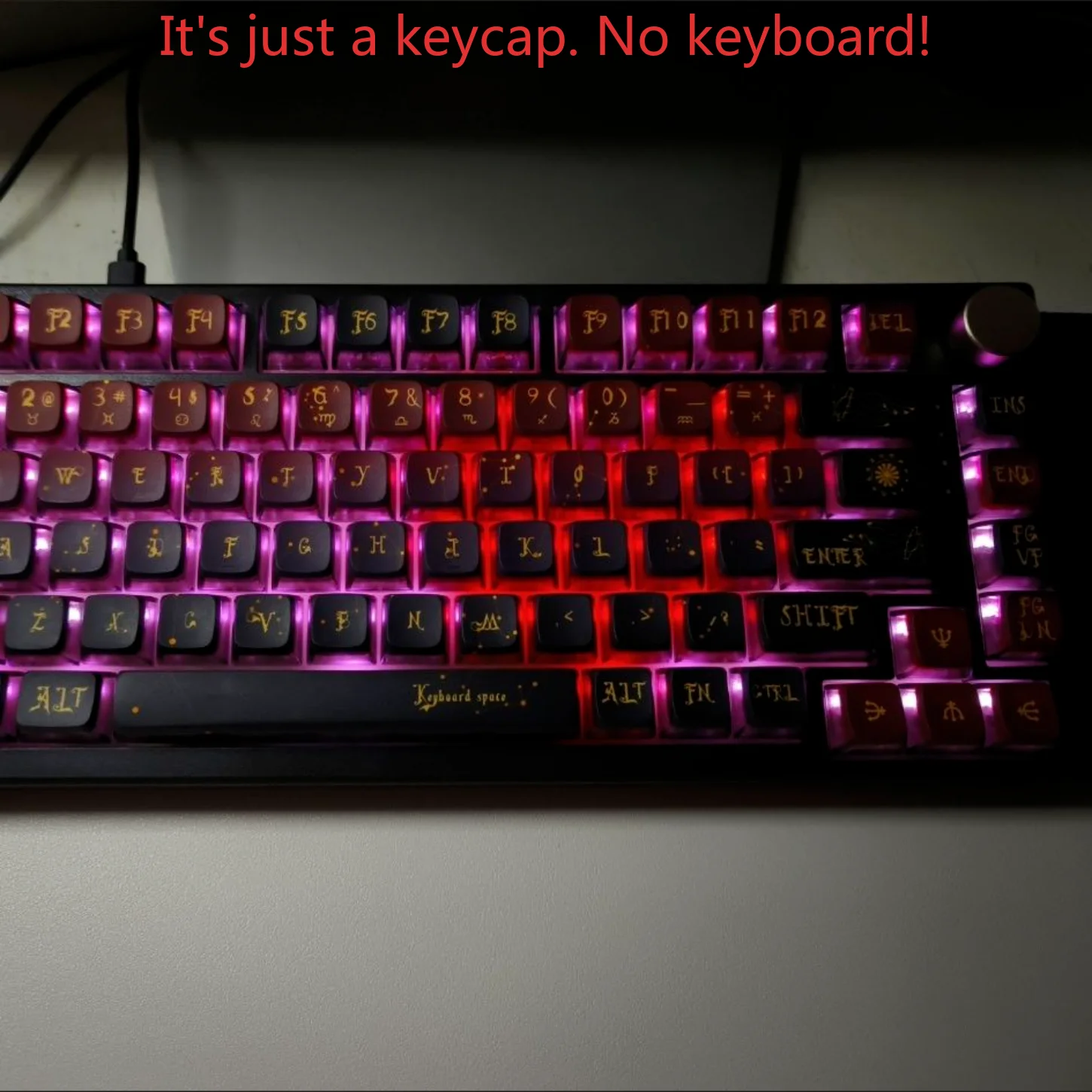 Kit portachiavi Budino PBT 125 Chiave inferiore Trasparente Lucky Constellation Keycap 60/64/84/98/108 Tastiera meccanica Interruttore MX