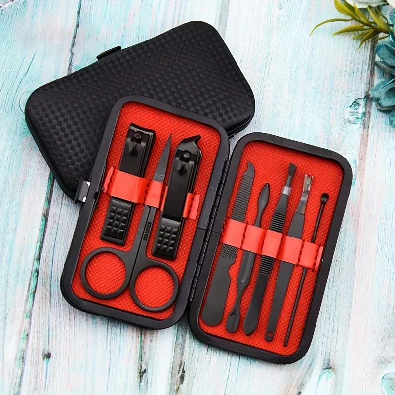 مجموعة أدوات باديكير مكونة من 8 قطع ومجموعة مقصات أظافر محمولة من الفولاذ المقاوم للصدأ ومقص باديكير #6