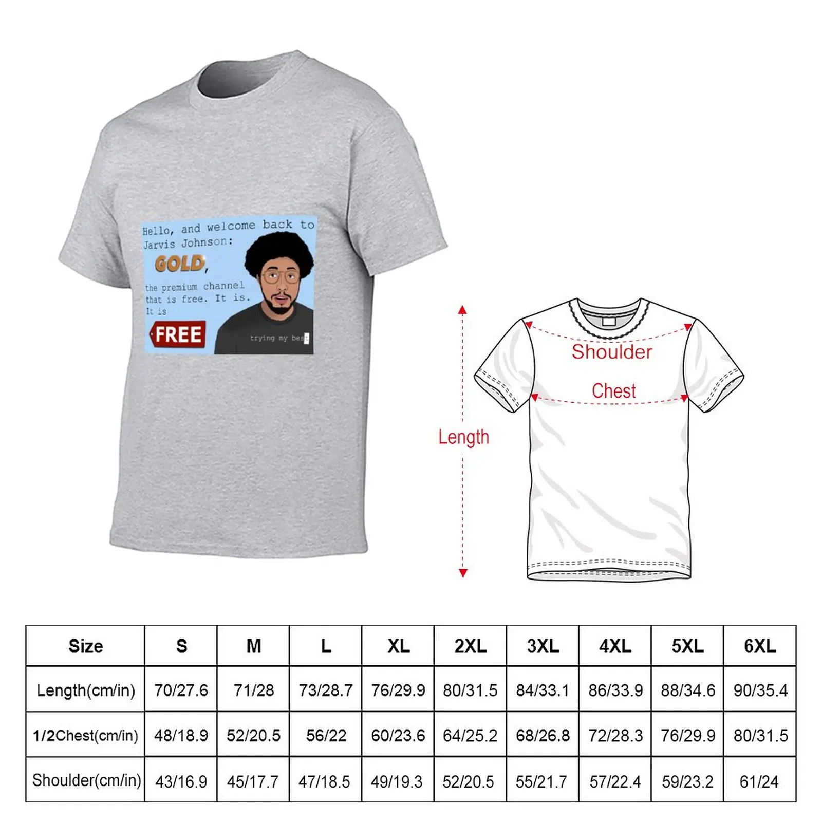 Jarvis Johnson T-Shirt quick drying t-shirt vintage t shirt plus size t shirts mens t shirt