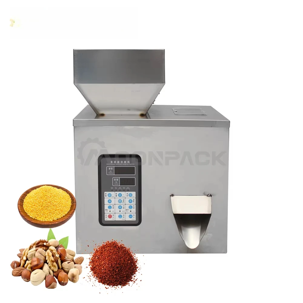 Moonpack MPGF-100 Filling Machine Table Top Powder Spice Bottle Jar Sugar Bean Granule Weighing And Filling Machine 100g