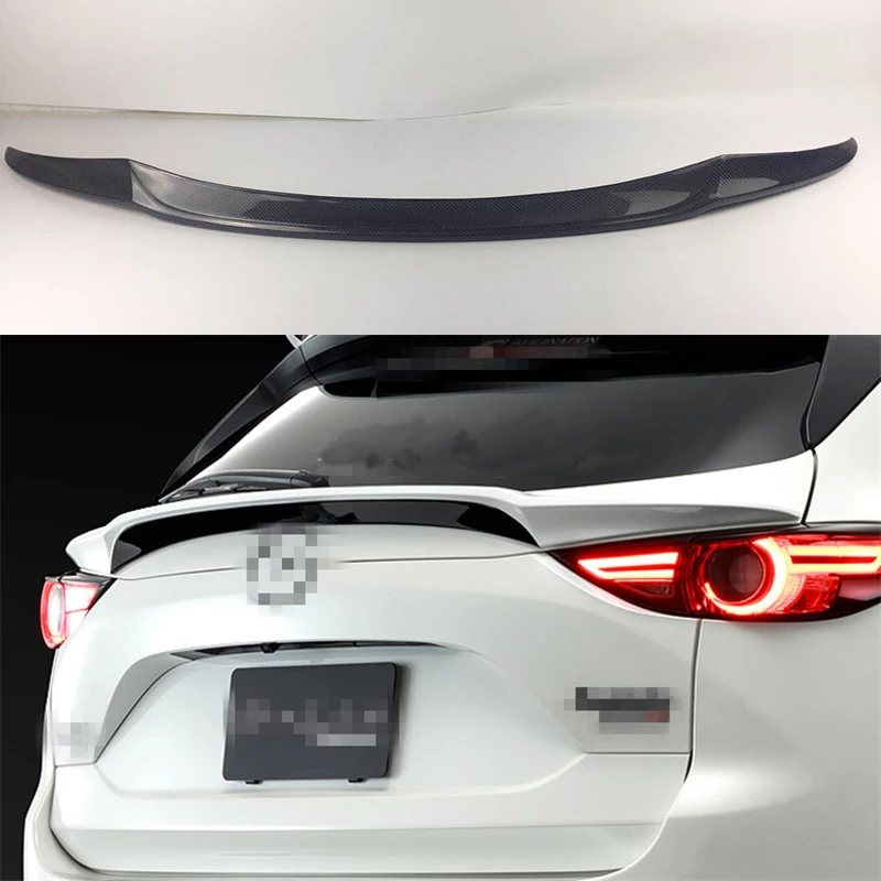 Real Carbon fiber Car Rear Spoiler middle wing tail wing for Mazda cx-5 2017-2019