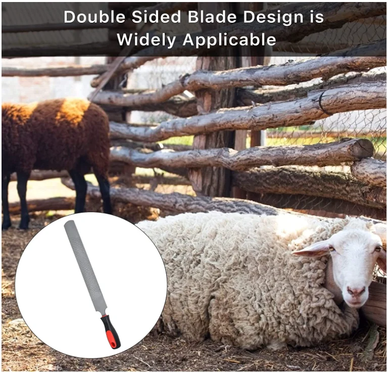 Hot Selling 14 inch Premium Quality Carbon Steel Horse Rasp and File with Rubber Handle for Hoof Trimming