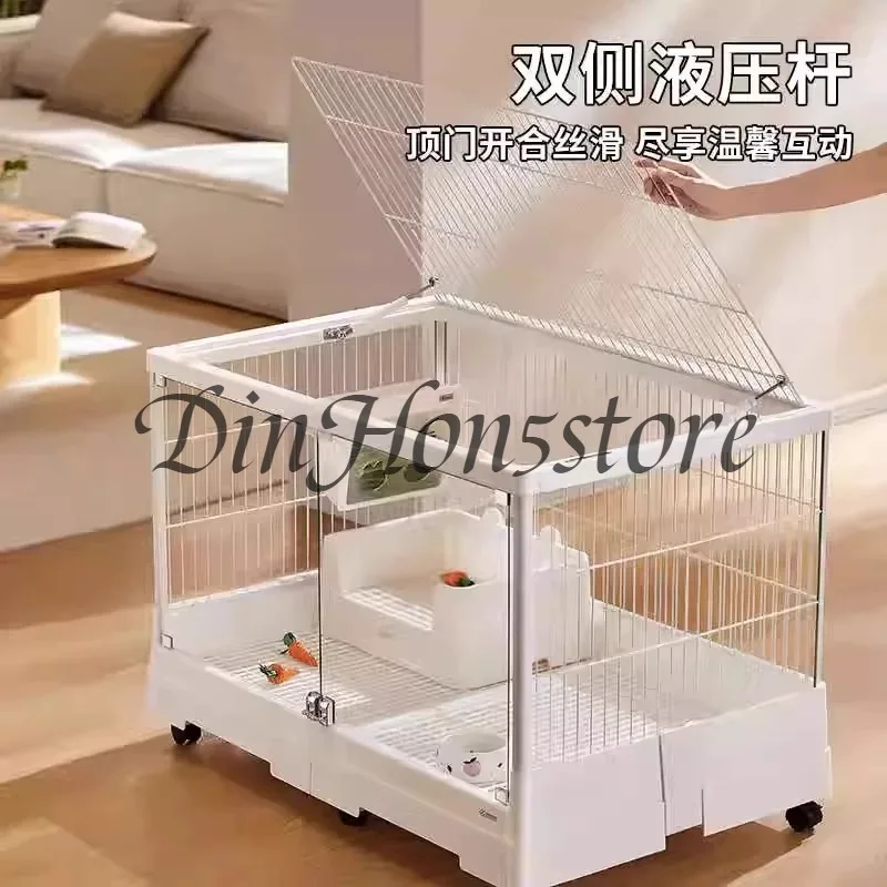 Gravity Lock Drawer Totoro Rabbit House Nest Guinea Pig Anti-Spray Urination Cage