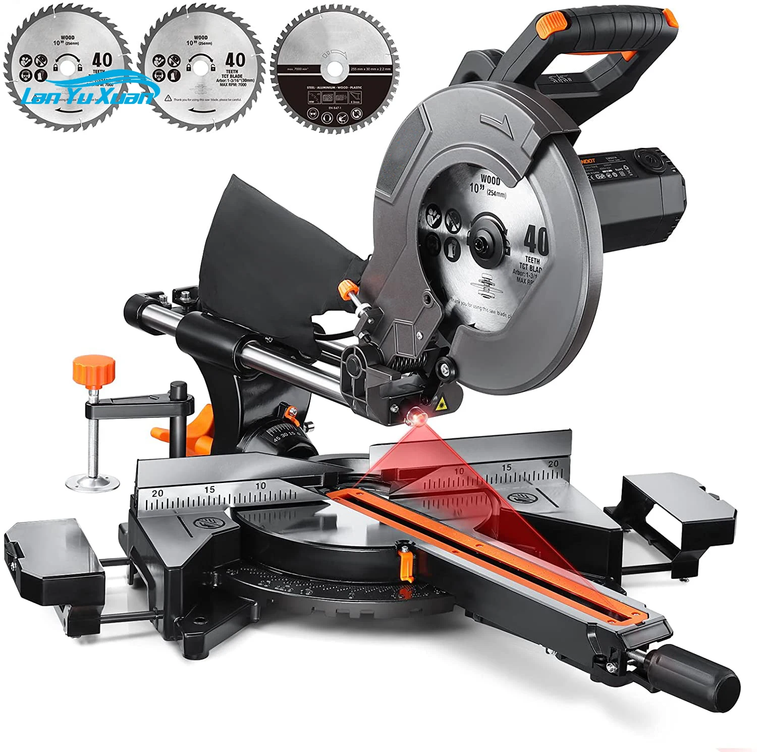 Best 12 inch 305mm electric hand double dual bevel sliding compound metal miter cut  saw for sale