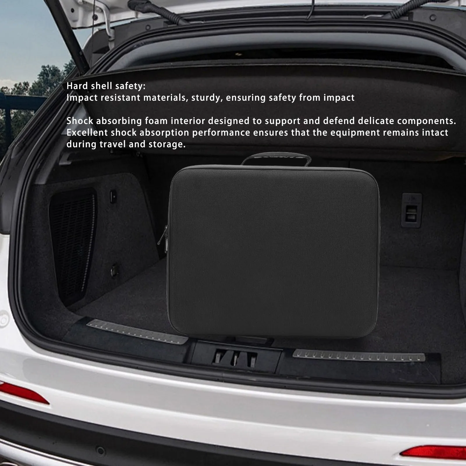 Satellite Storage Bag Hard Shell Zip Closure Satellite Travel Bag Double Layer Shock Absorption Foam Accurate Fit for Mini