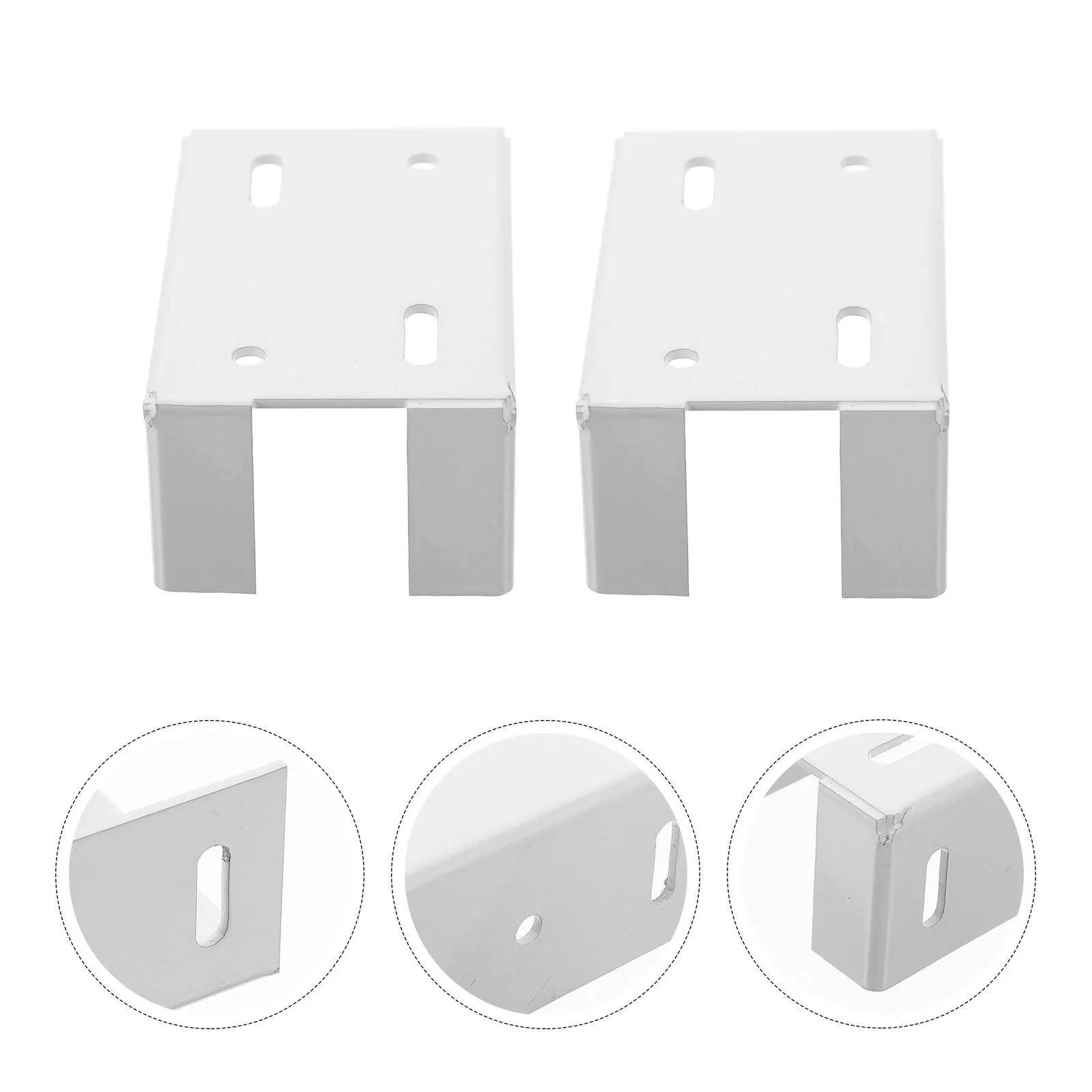 

2Pcs Steel Fence Brackets Durable Wood Rail Support Easy Install Heavy Duty Railing Connector Fence Post Brackets