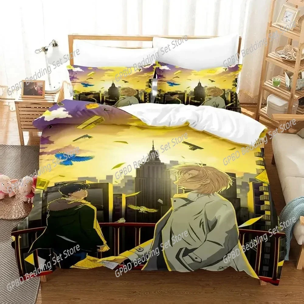 2024 Banana Fish 3D NEW Duvet Cover Pillowcase Bedding Set Adult Boy Girl Bedroom Decoration Children Single Double Large