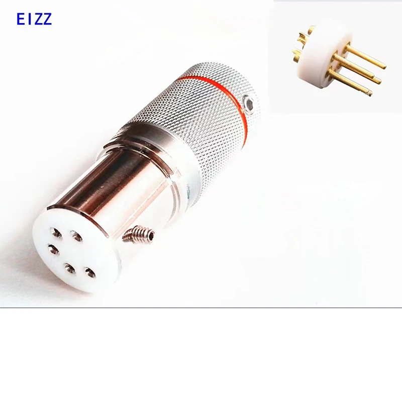 EIZZ maschio 5pin DIN connettore LP giradischi registratore Tonearm Plug Vinyl Jack 24k placcato oro rame PTFE isolante 1 pz
