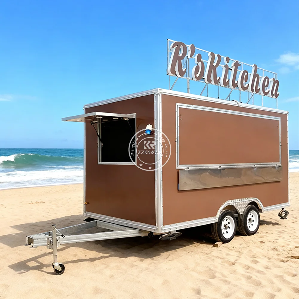 EU USA Standard Grill Bbq Smoker Food Truck Mobile Kitchen Fully Equipped Concession Food Trailer