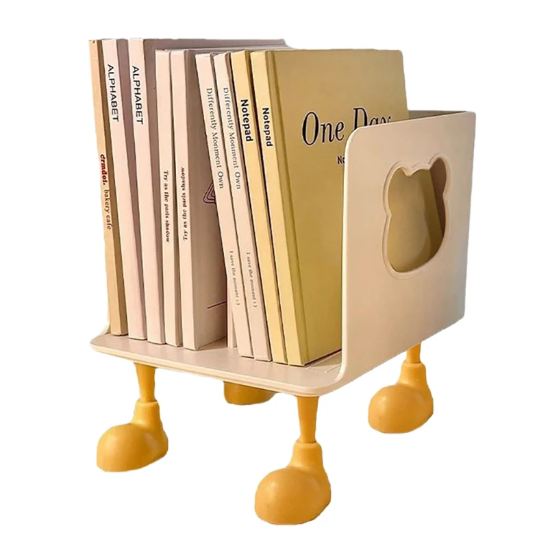 1pc Creative Desktop Bookend Layered Bookshelf Office Miscellaneous Folder Storage Rack Student Dormitory Storage Rack