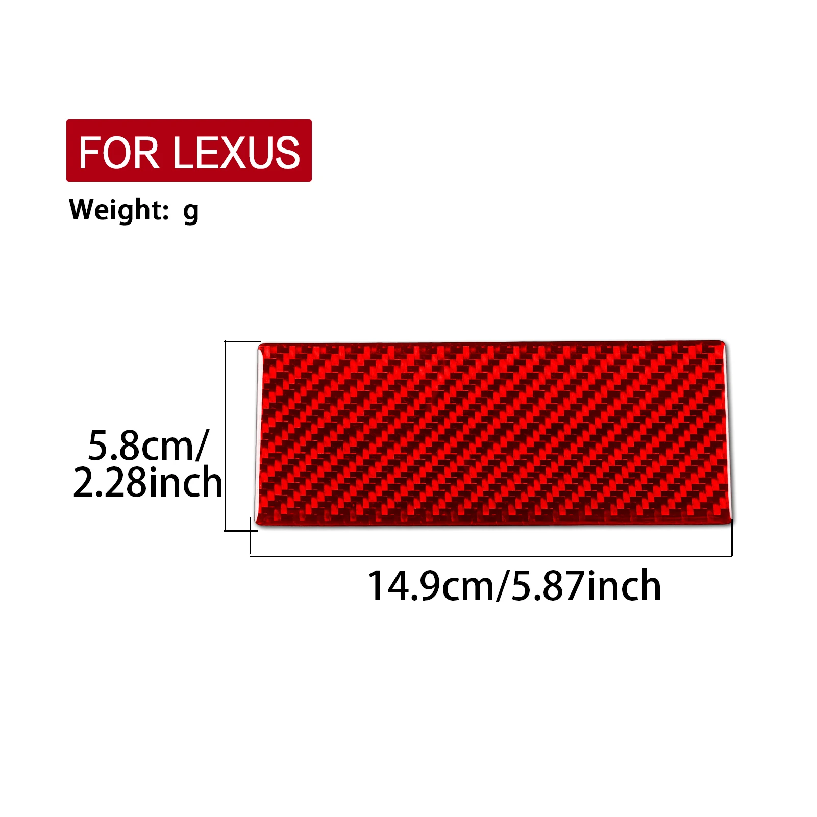 For Lexus ES200/ 250/260/300h/350/ 200 2018–2025 Car Rear Storage Mat Frame Trim Red Real Soft Carbon Fiber Accessories Sticker