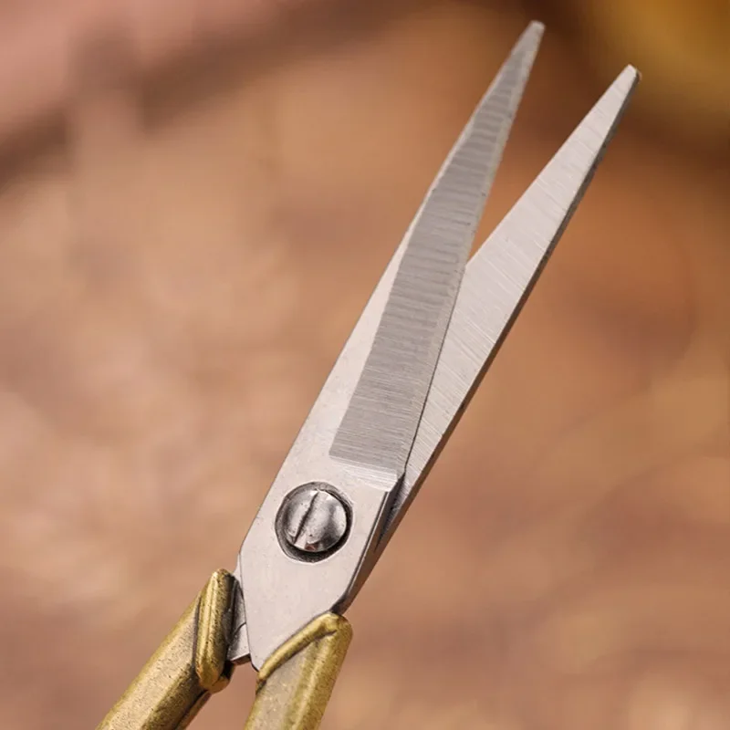 Retro klassische Schneiderschere Handwerk Haushalt Schneiderschere Stoff Nähen Stoff Faden langlebige Edelstahlschere – Detail 9