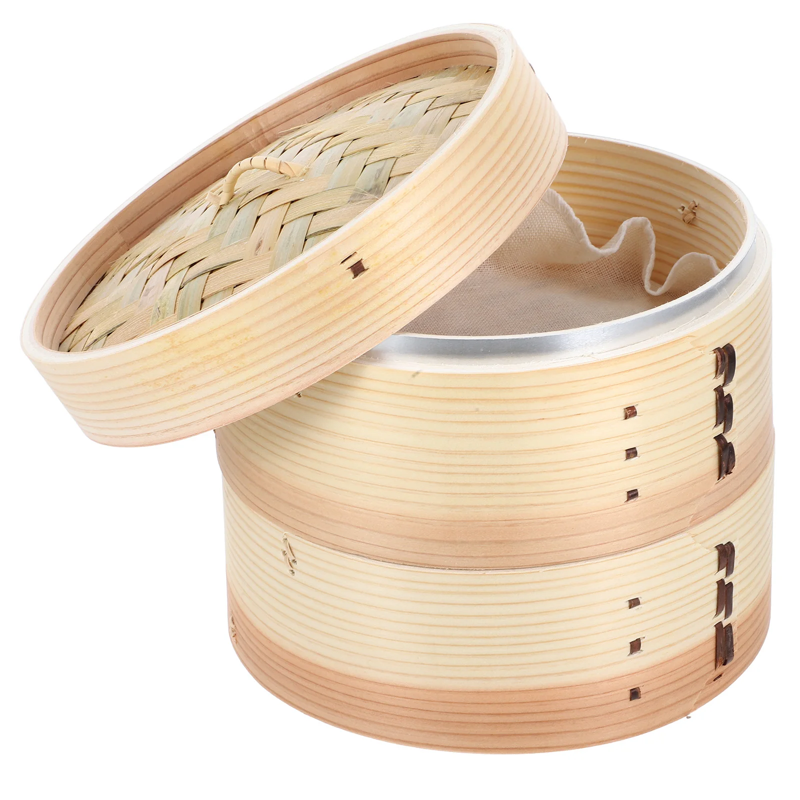 

Convenient Double Layer Steamer Basket For Soup Dumplings Buns Home Use Even Heating Wooden Basket Cooking Accessory