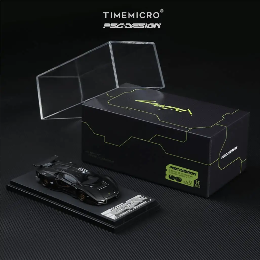 Time Micro x PSC Design 1:64 Lamborghini Countach Widebody Diecast Model Car 3 Colors Collection with Clear Coat Chase In Stock