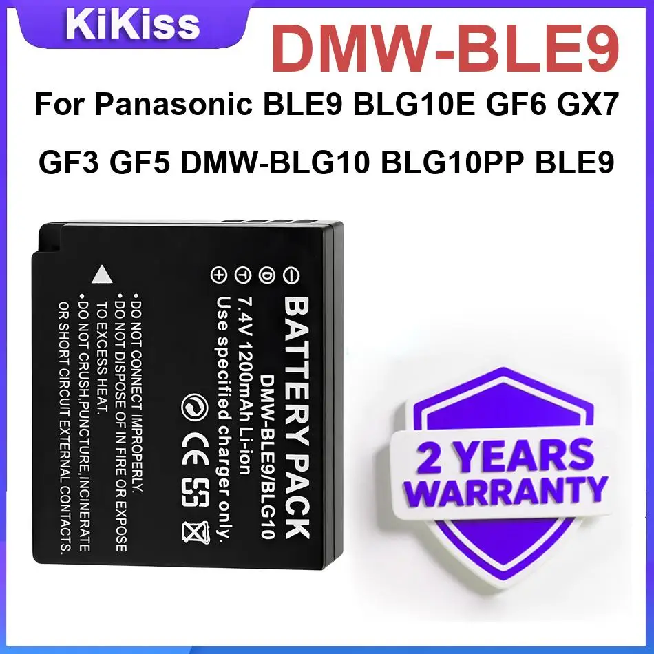 DMW-BLE9 Camera Battery For Panasonic BLE9 BLG10E GF6 GX7 GF3 GF5 DMW-BLG10 BLG10PP BLE9 BLE9E BLE9PP Rechargeble Batteries