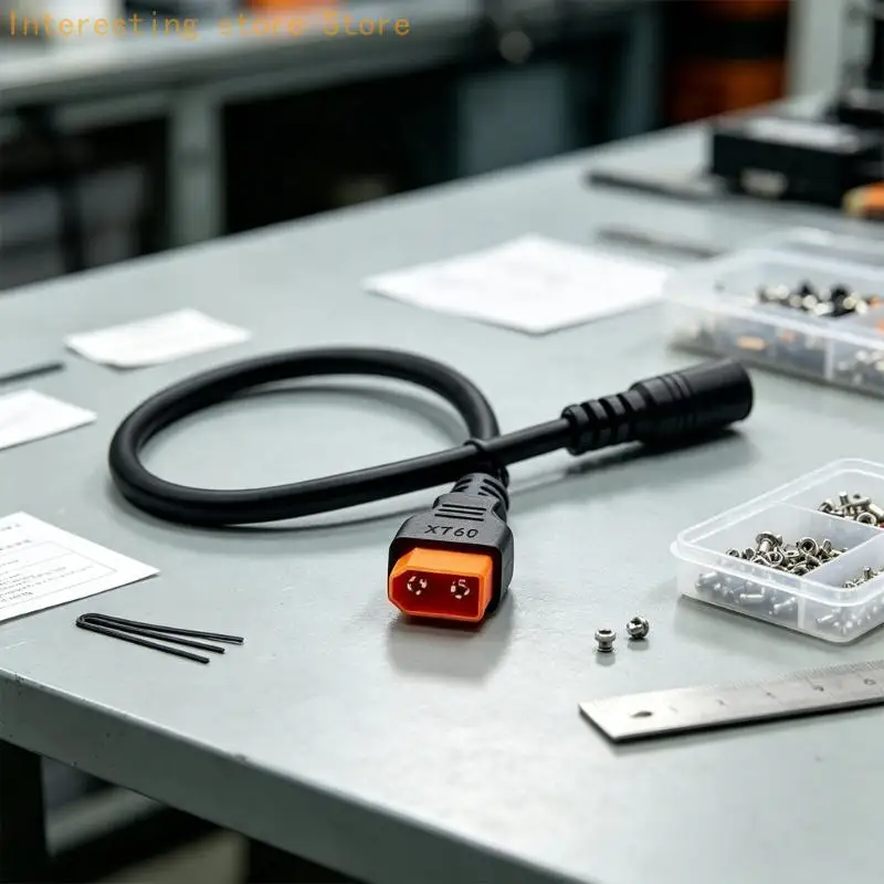 XT60H to DC5.5 X 2.5 Mm Power Adapter Cable, 30 1.5 Mm2 Copper Cores Wire for Power Extension and Conversion 55KC