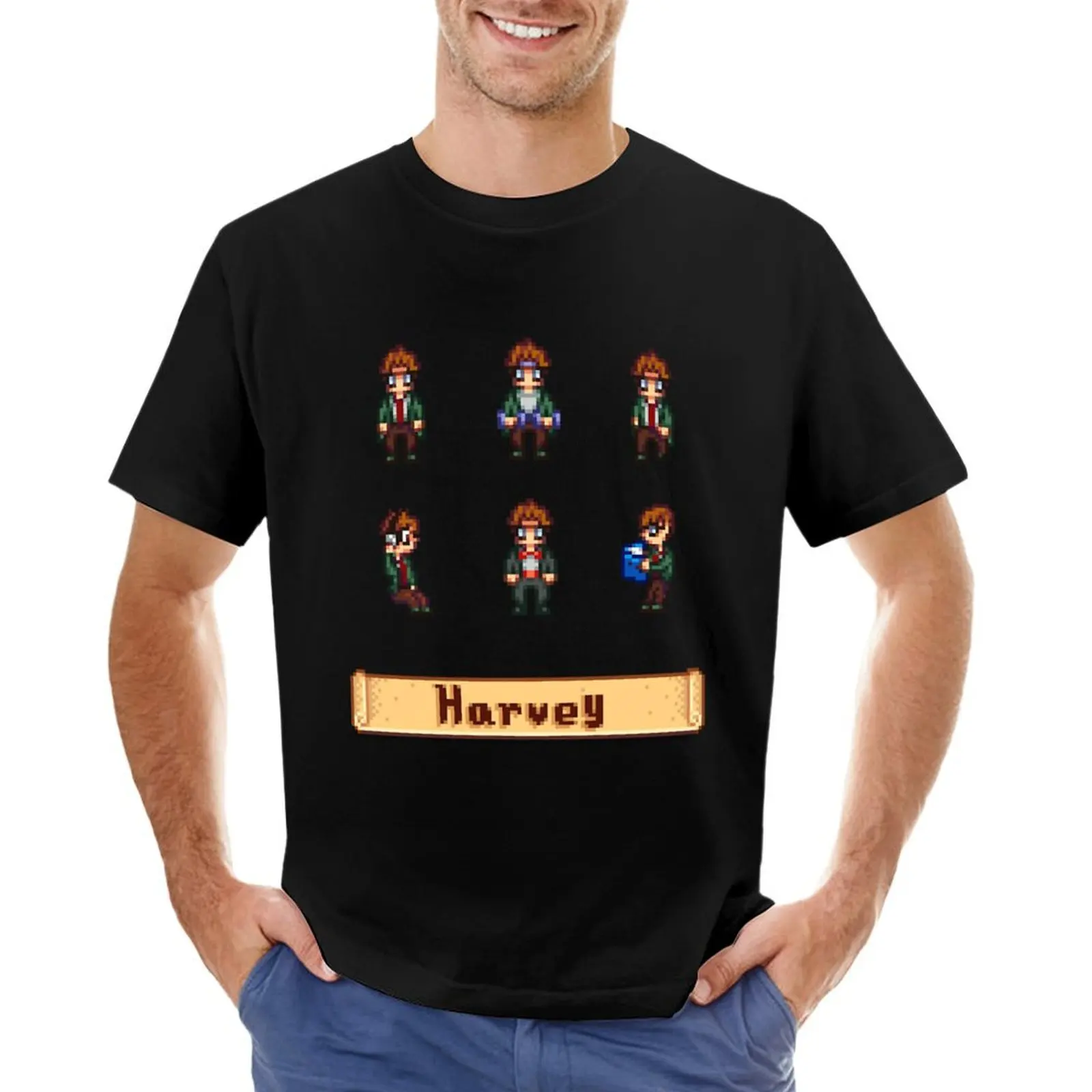 Stardew Valley Sprites - Harvey T-Shirt sports fans cheap stuff t shirts for men pack