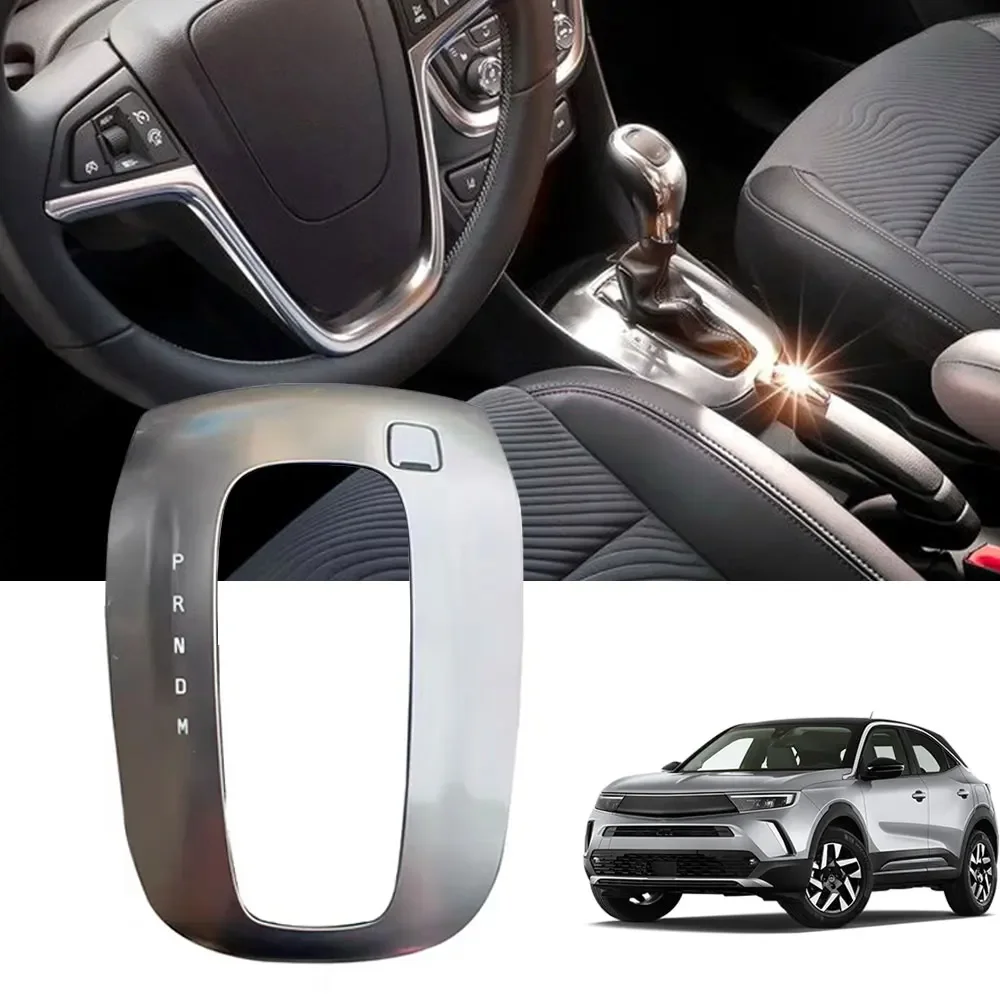 

Pop For Buick Encore OPEL VAUXHALL MOKKA 2012-2017 Silver Gear Shift Cover Car Shifting Lever Control Panel Interior Car Accesso