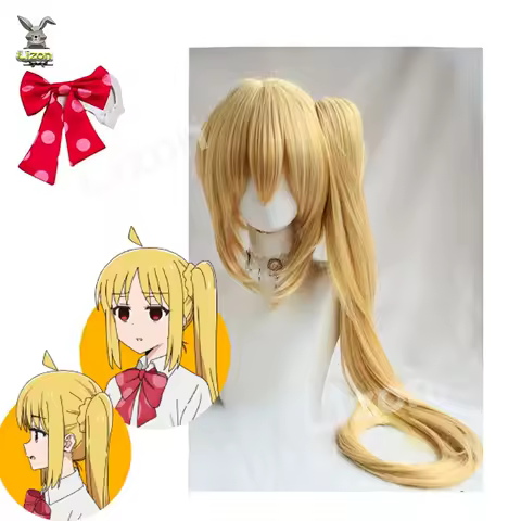 Anime Bocchi The Rock Nijika Ijichi Cosplay Wig Ponytail Yellow Wig Cosplay Anime Cosplay Wigs Heat Resistant Synthetic Wig