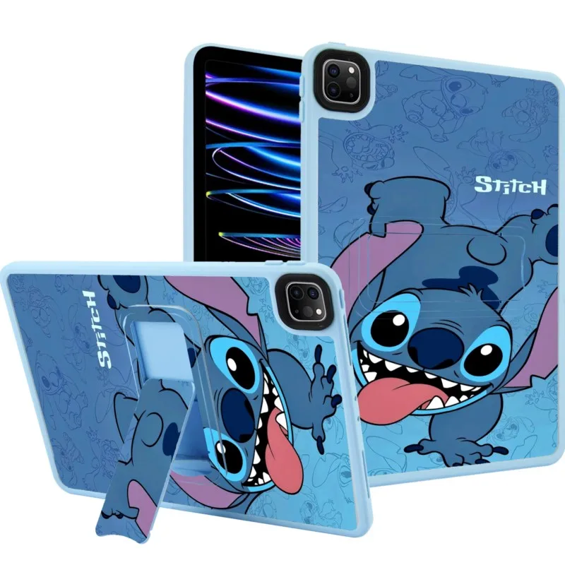 

Милый мультяшный чехол Stitch для iPad 5-10 поколений, iPad 11-го поколения A16, iPad Mini 4-7 (7.9/8.3/9.7/10.2/10.5/10.9), Air/Pro 11/12.9/13, детский чехол