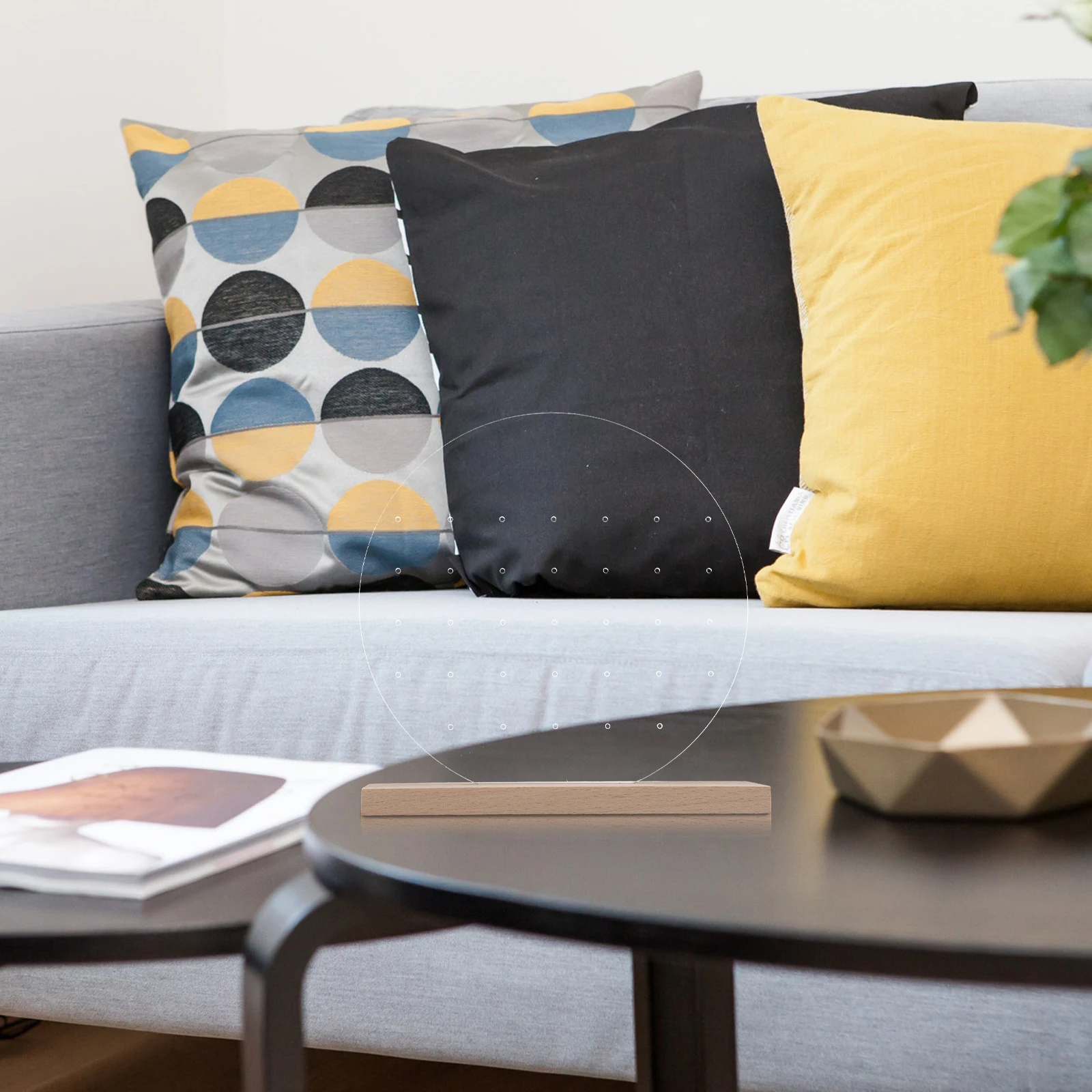 

1 set 1 Set Acrylic Earring Stand Clear Jewelry Organizer Wood Base Desktop Storage Rack For Ear Studs Dangle Earrings Retail