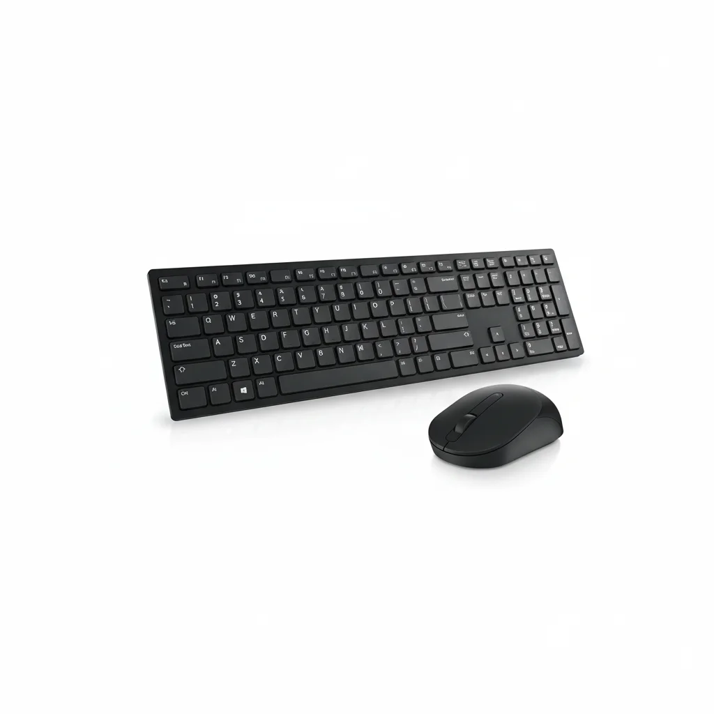 

Беспроводная клавиатура и мышь Dell Pro — KM5221W — USB-поршневая беспроводная RF-клавиатура 240 ГГц — испанская — черная — беспроводная USB RF