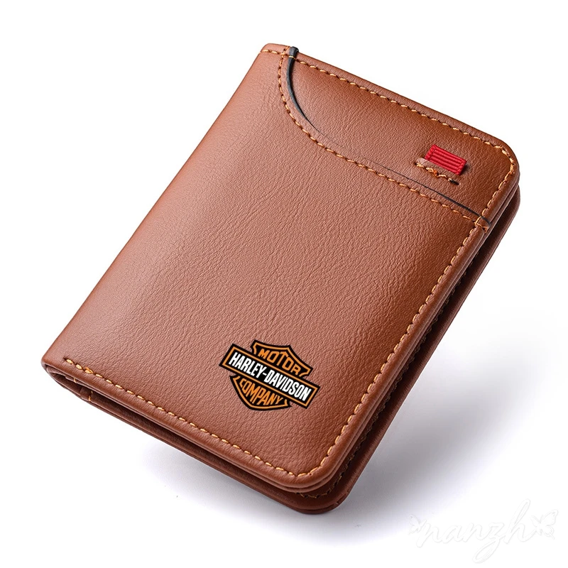 Mini Credit Card Purse Portable Small Wallet Car Emblem Soft Leather Bag For Harley Davidson Electra Glide Ultra Classic 1250 - view 5