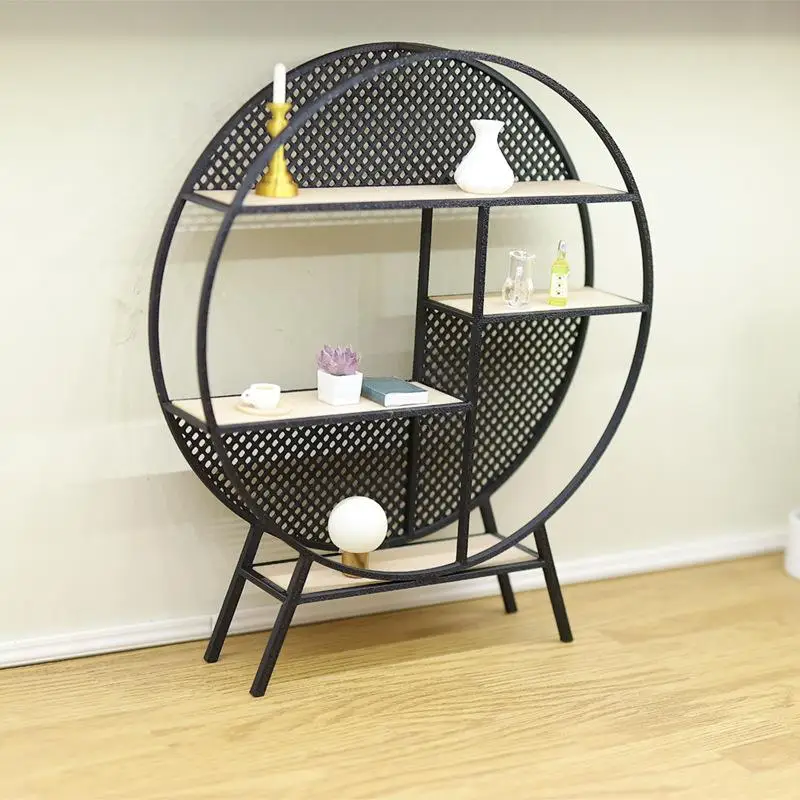 1 Stuks 1:12 Poppenhuis Miniatuur Ronde Opbergrek Model Chinese Stijl Simulatie Mini Meubels Ornament Accessoires-Speelgoed