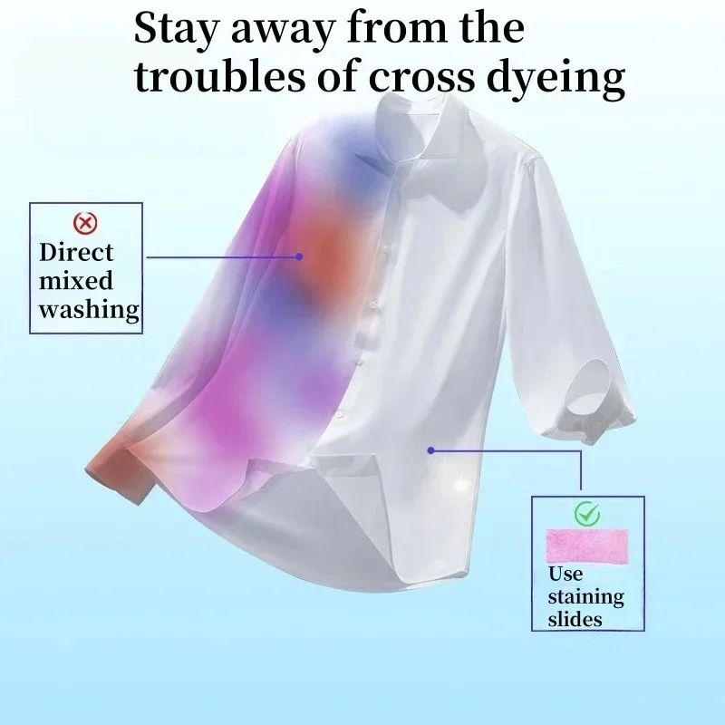 Color Absorbing Laundry Sheet Anti Cross Dyeing Nonwoven Fabric Household Machine Wash Clothes Mixed Washing Color Capture Paper