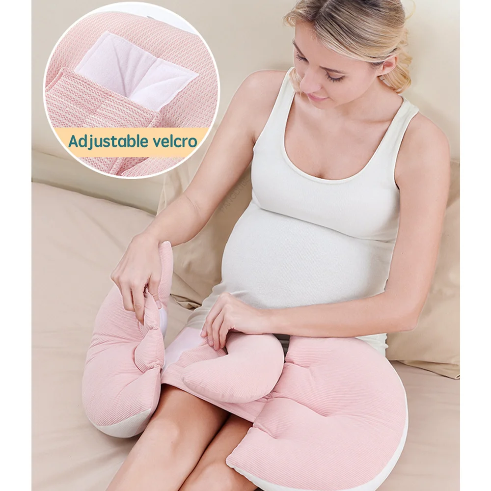 PANGDUBE-almohada de soporte de cintura para embarazo para mujeres embarazadas, almohada para dormir, cuidado del embarazo, cojín de longitud ajustable