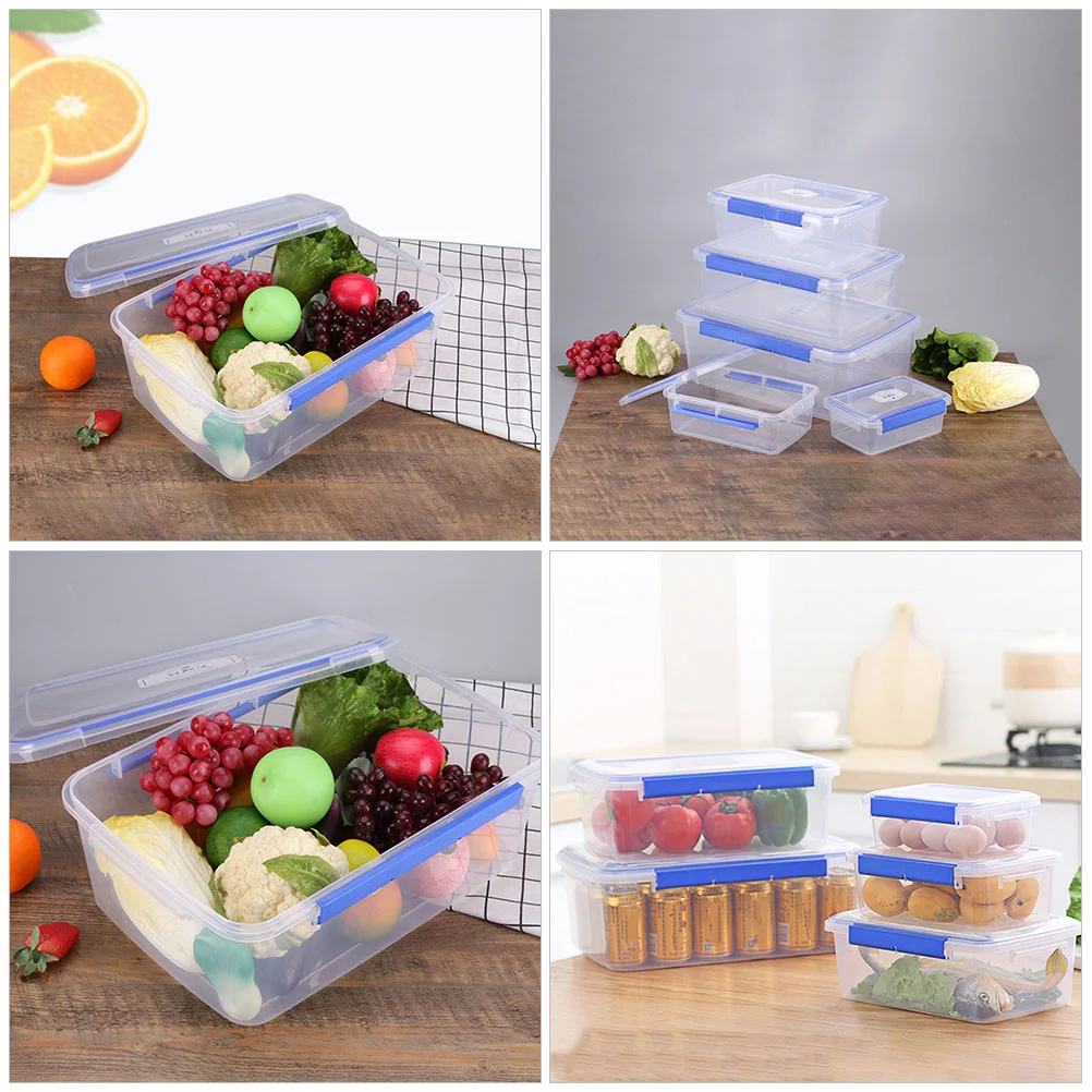 2 Pcs Dough Fermentation Box Pizza Proofing Bowl Food Storage Containers Portable Compact Reusable Crisper Household