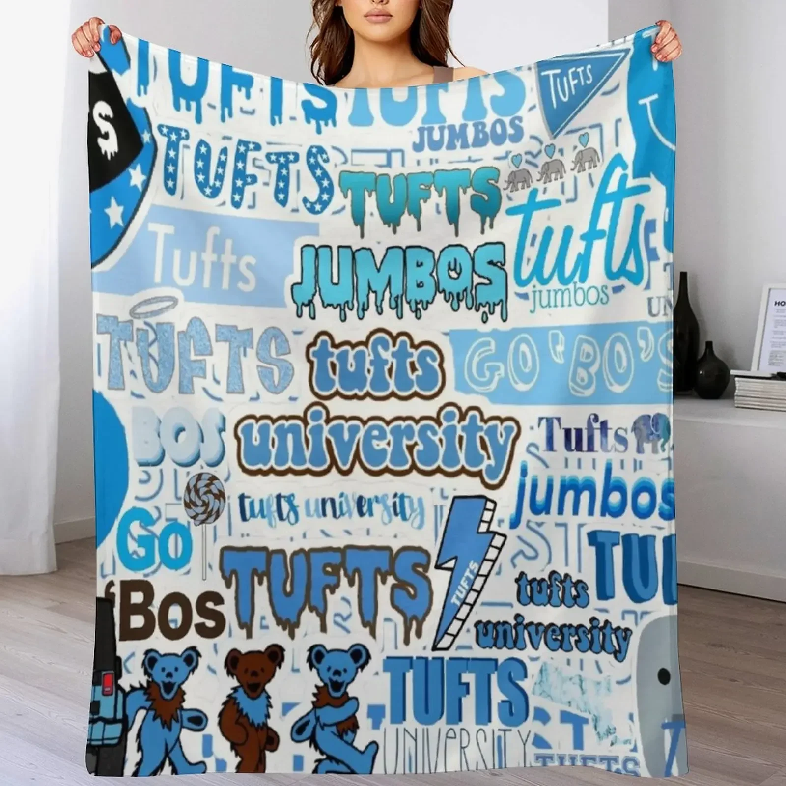 

tufts design collage Throw Blanket Warm Blankets For Bed Plaid Blankets