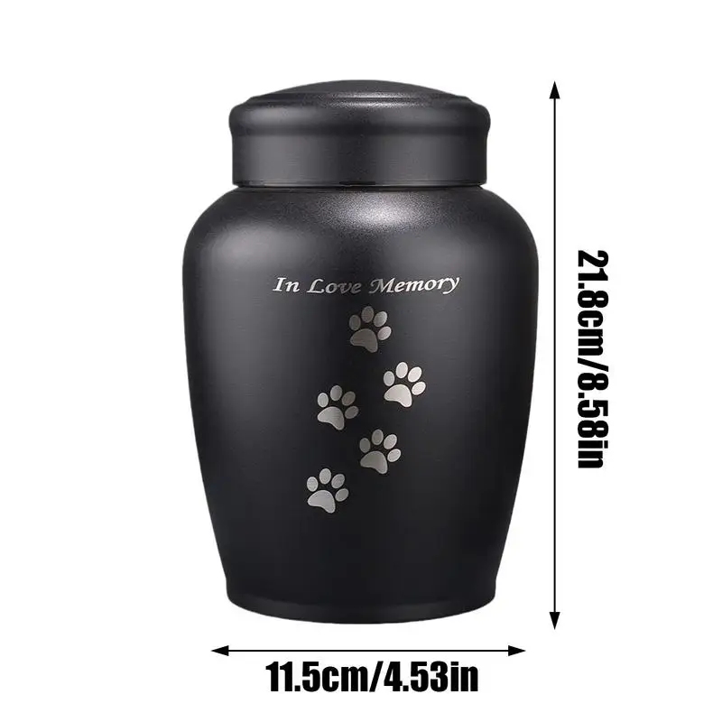 Metal Dog Urn Cat Ashes Stainless Steel Pets Urn Puppy Cremation Box Dogs Funerary Container  Sealed Design  dignified present