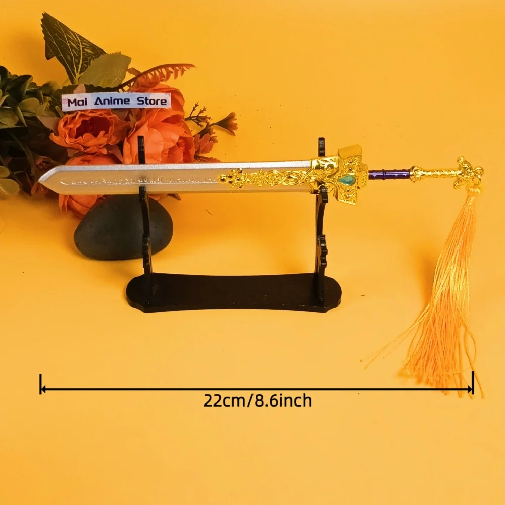 8.6inch Metal Elden Katana Anime Ninja Knife Real Size Japanese Katana Steel Royal Greatsword Original Samurai Sabre Toy Gift