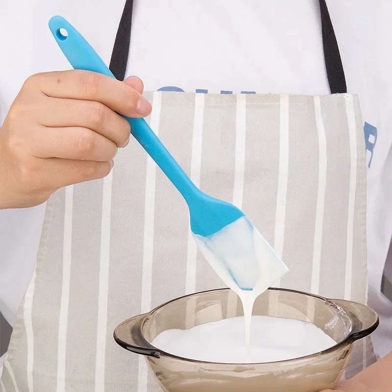 Raspador de silicona antiadherente, herramienta para pasteles, pala para cocinar alimentos, utensilios de cocina, juego de espátula, raspador para hornear pasteles, herramientas para mezclar