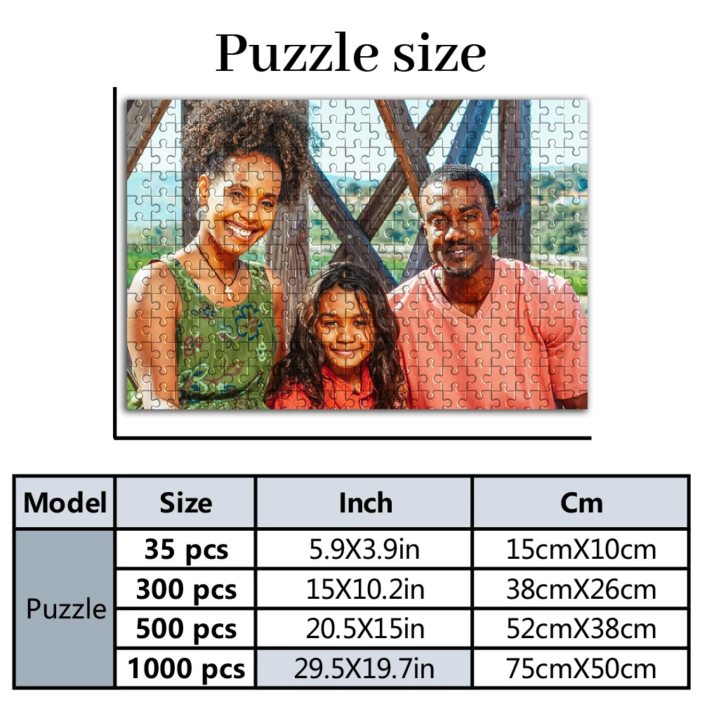 Personalized Custom Photo Puzzle Customize Family Custom Photo Portrait Puzzle Handmade Birthday Gift, Custom Puzzle As A Unique