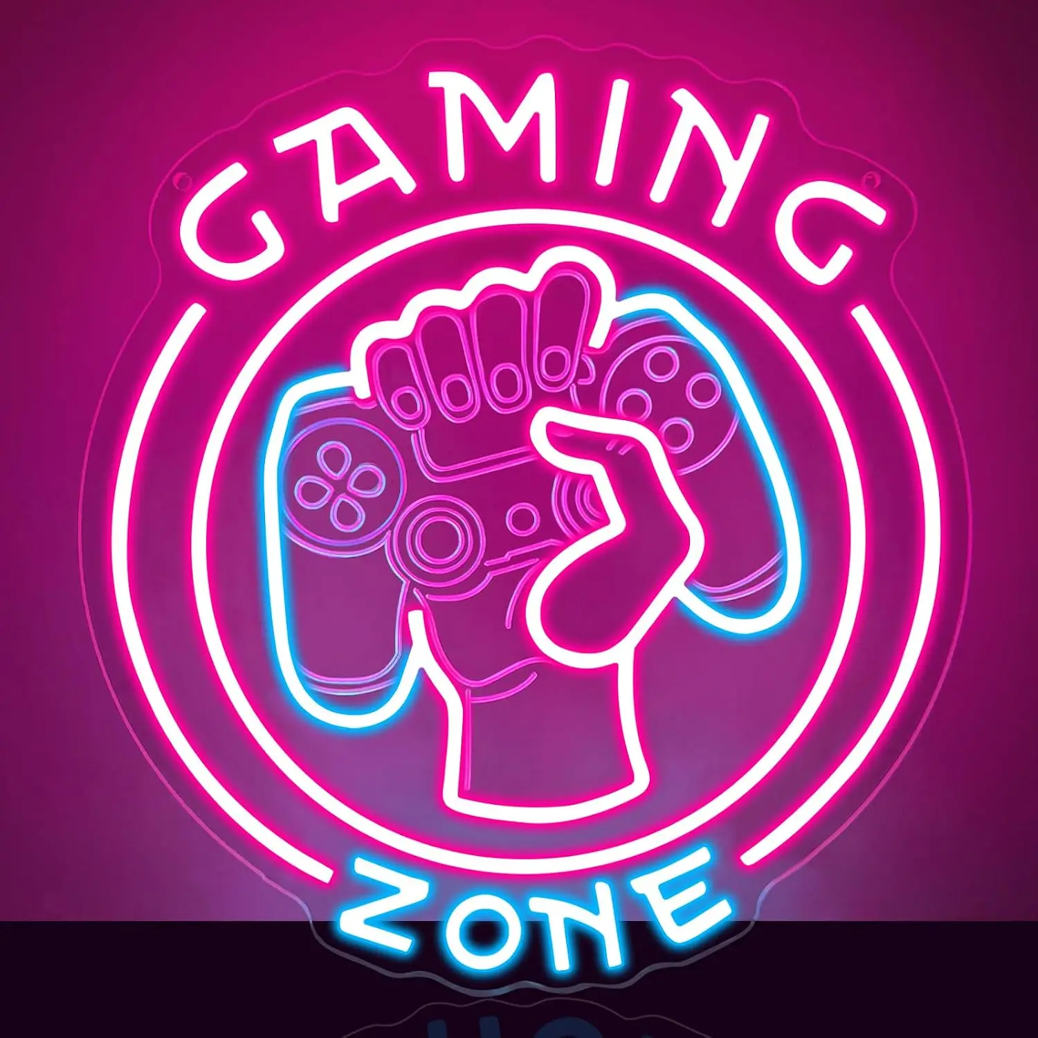 LED Neon Sign Gaming Zone Neon Light USB Wall Lamp for Game Room Bedroom Man Cave Wall Art Decor Boy Gaming Themed Birthday Gift