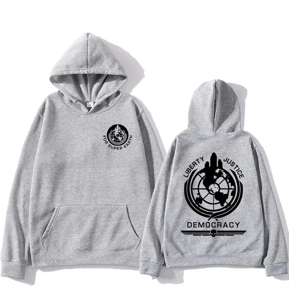Sweat à capuche à manches longues pour hommes et femmes, sweat à capuche imprimé graphique décontracté, sweat à capuche Helldivers, vêtements d'automne et d'hiver, confortable