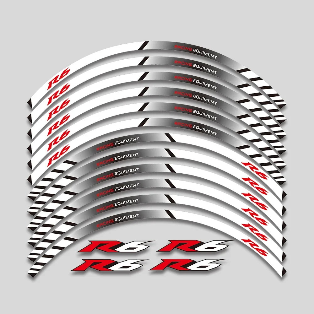 

17inch Motorcycle Accessories Sticker Wheel Reflective Stripe Rim Tire Waterproof Decorative Decals For Yamaha YZFR6 YZF R6