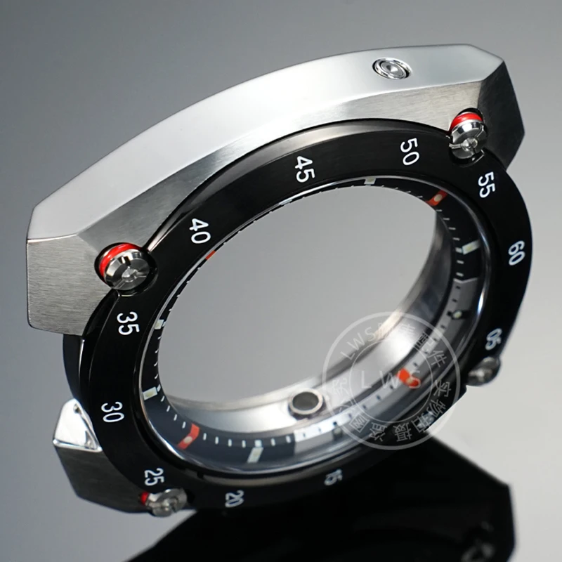 Accesorios de modificación de caja DIY para reloj SEIKO, modificación de caja de acero inoxidable, anillo de escala negra, accesorios de reloj para hombre