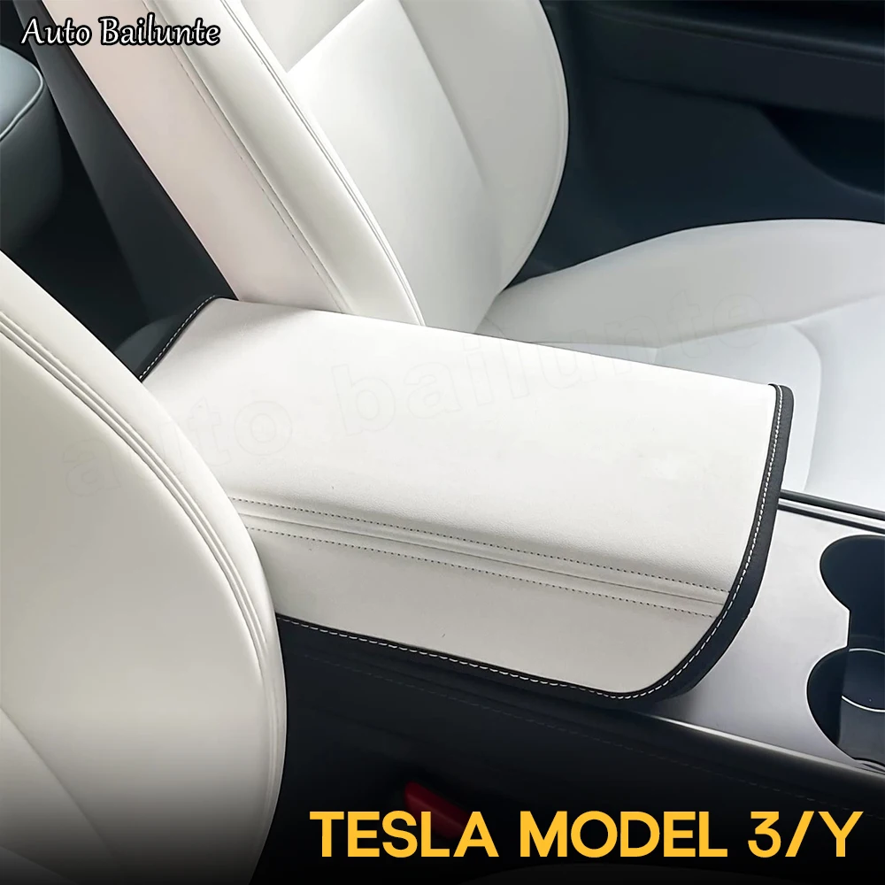 For Tesla Model 3 Model Y 2023 2022 2021-2017 Car Armrest Box Cover Central Control Armrest Decoration Interior Car Accessories