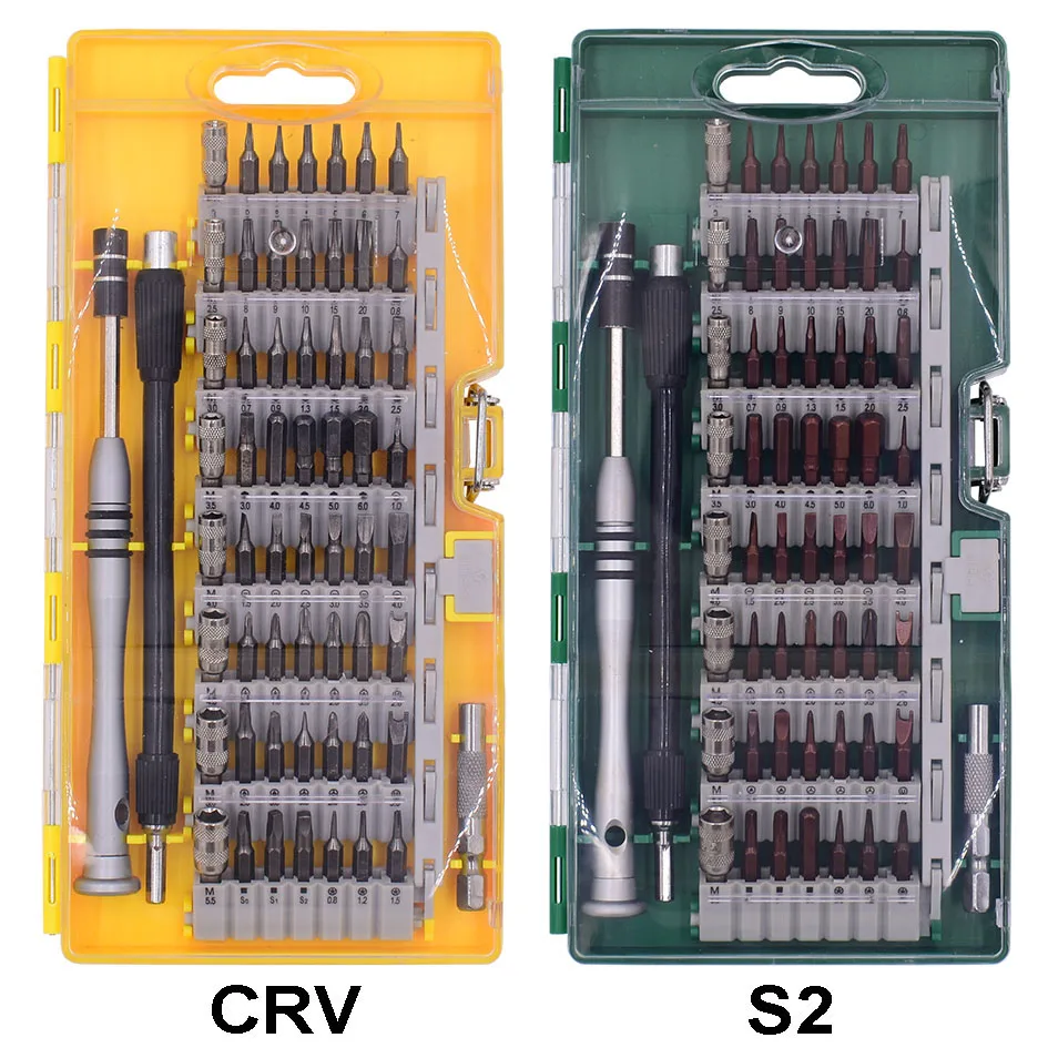Crv / S2 Screwdriver Bit 60 in 1 Precision Screwdriver Set Magnetic Torx Tools Kit for Cell Phone Toy Repair 30sets /lot