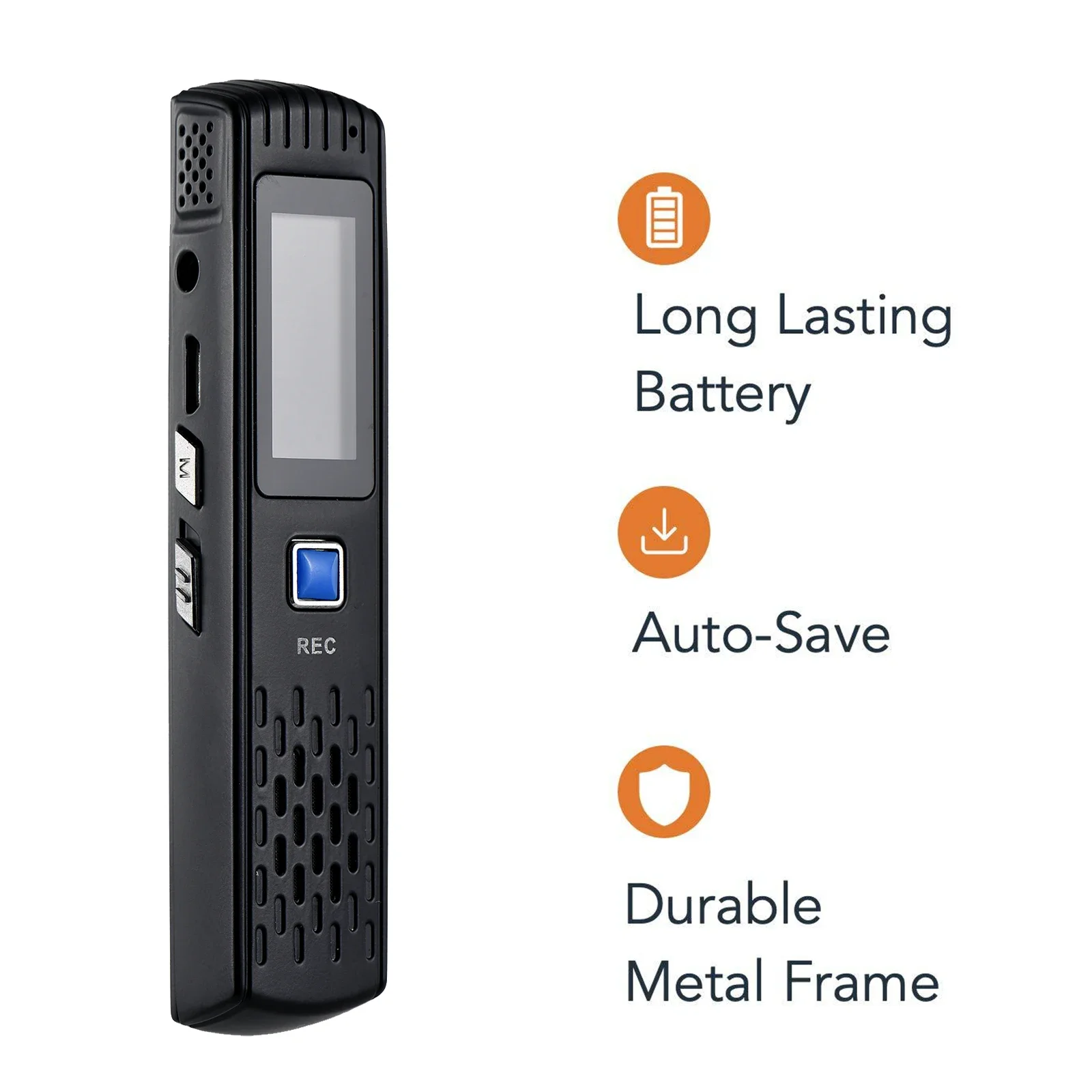 

8G Digital Voice Recorder Small Pocket-Size Recording Device with Built-In Speaker Portable Voice Recorder for Lecture Meeting