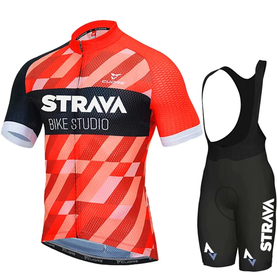 Strava Summer 2024 Cycling Clothing Set Lightweight and Breathable Mountain Bike Riding Wear Mountain Bike Apparel