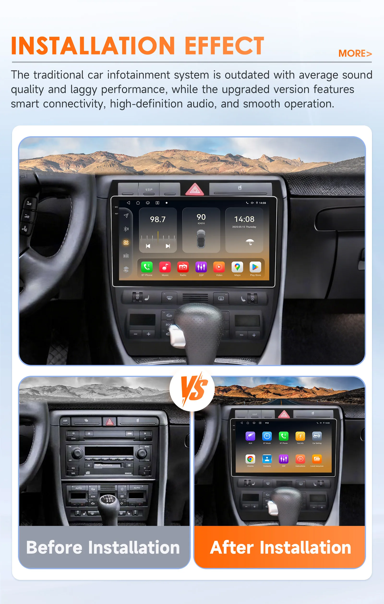 Hizpo 8G 128G Car Radio Carplay For Audi A6 C5 2 RS6 S6 1997 Hizpo 8G 128G Car Radio Carplay For Audi A6 C5 2 RS6 S6 1997